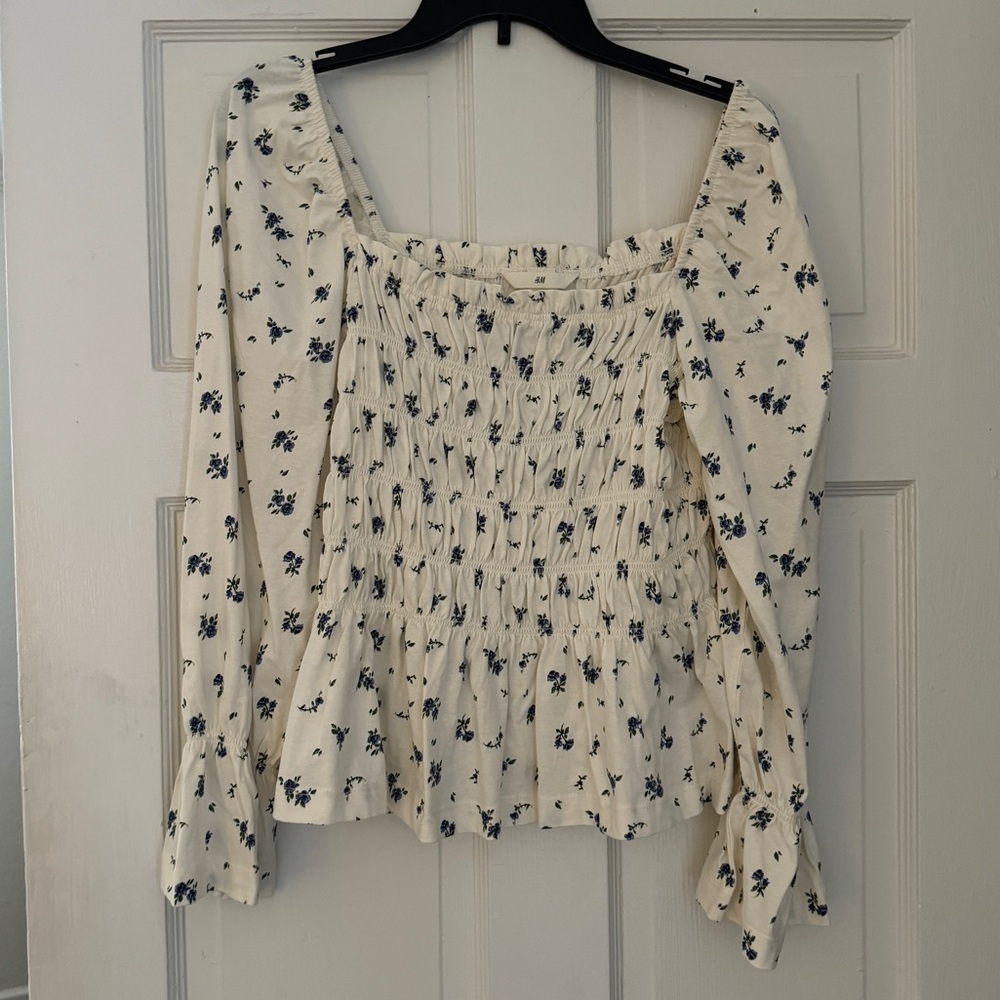 NWT H&M Smocked Blouse